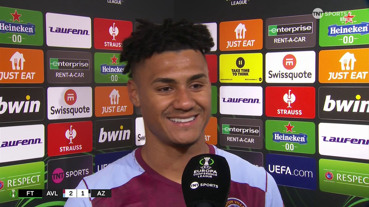 "I didn't celebrate because I thought it was tight and it may be offside... you never know with VAR" 😬 Ollie Watkins reflects on another goal and another victory at Villa Park... 🎙️ Jeff Brazier | #UECL