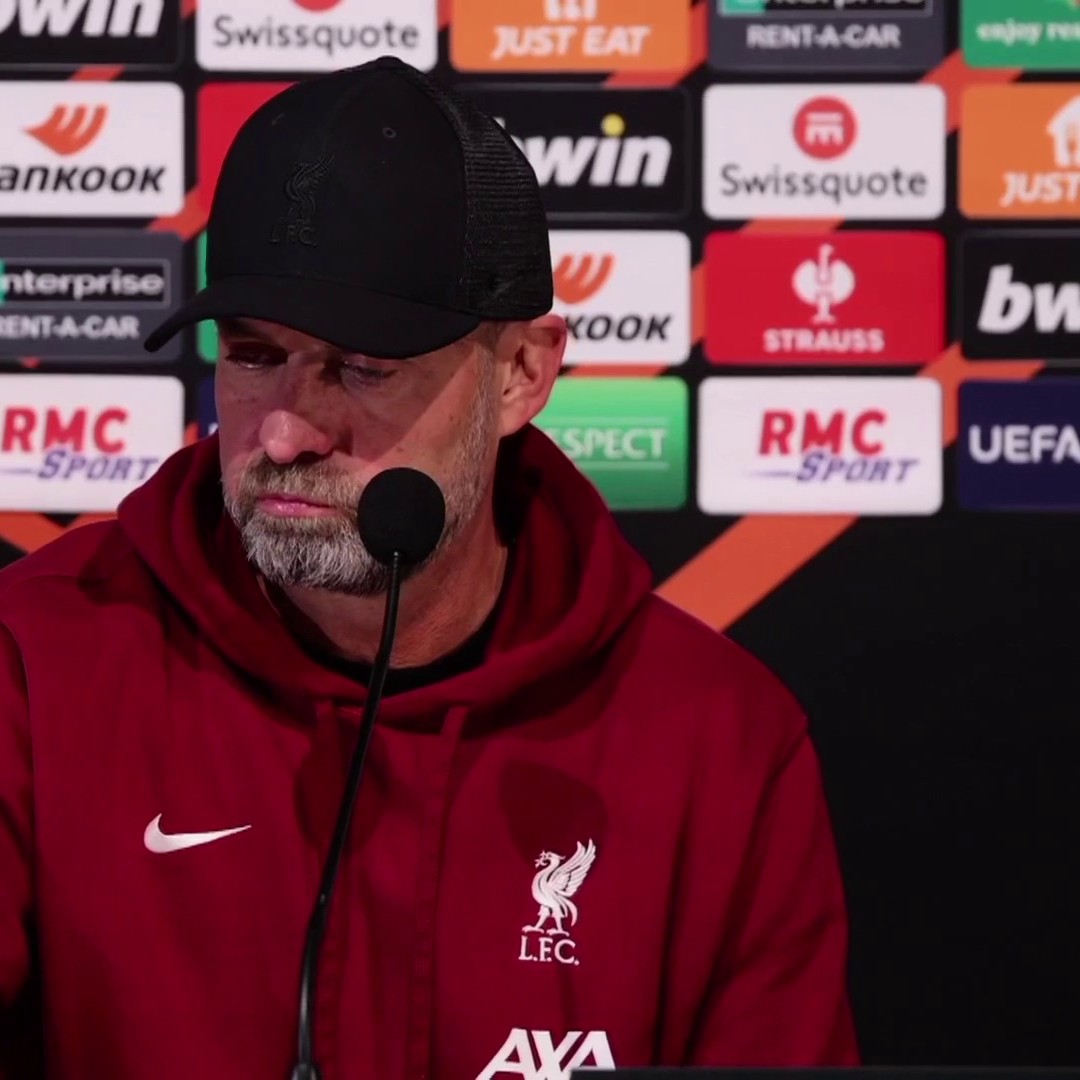 "Who had the idea to do the press conference here?" 🤔 Jurgen Klopp was left furious after his post-match press conference was interrupted by Toulouse's celebrations 👇