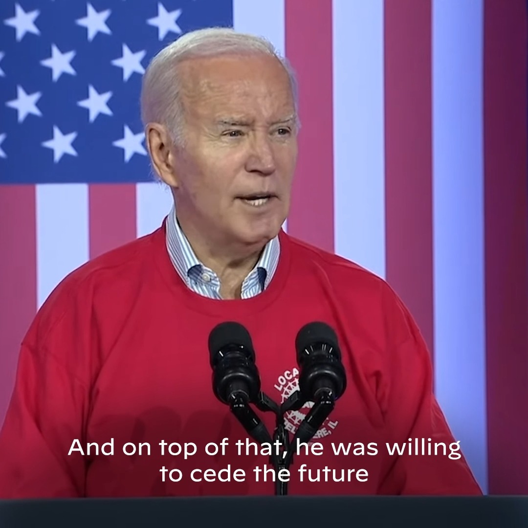 My predecessor was willing to cede the future of electric vehicles to China. He said if America invests in electric vehicles, it would drive down wages, destroy jobs, and spell the end of the American automobile industry. Like almost everything else he said, he's wrong.