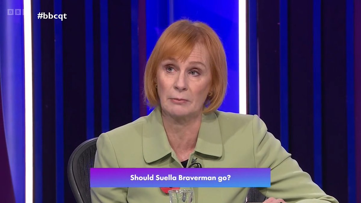 “All I conclude is that she has no respect for the prime minister, and her one big aim out of this is to replace him” Journalist Anne McElvoy says Suella Braverman has sent a message to the whips’ office saying, “I am beyond any discipline” #bbcqt