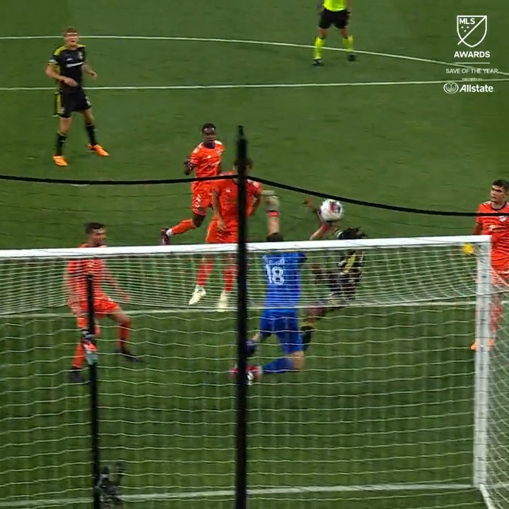 Making himself big in all the right moments, especially this one. 🧤 FC Cincinnati's Roman Celentano earns the 2023 MLS Save of the Year pres. by Allstate!