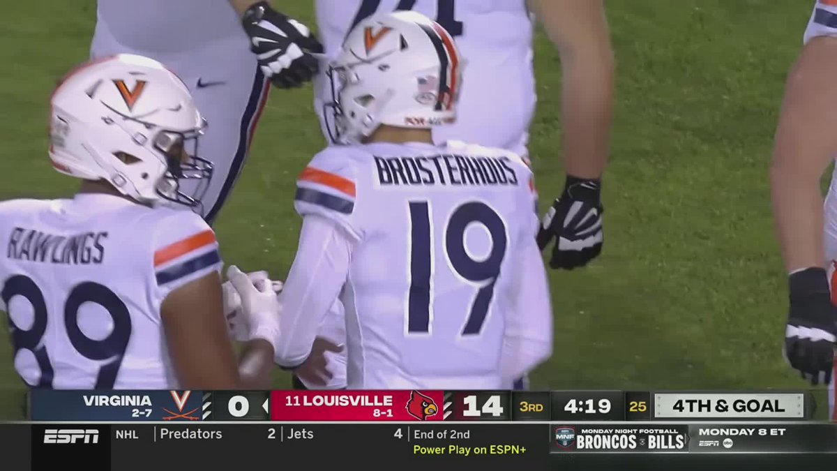 TOUCHDOWN HOOS!!! Jack Griese scores on 4th &amp; 1, his first career TD! 📺: @ESPN | #GoHoos