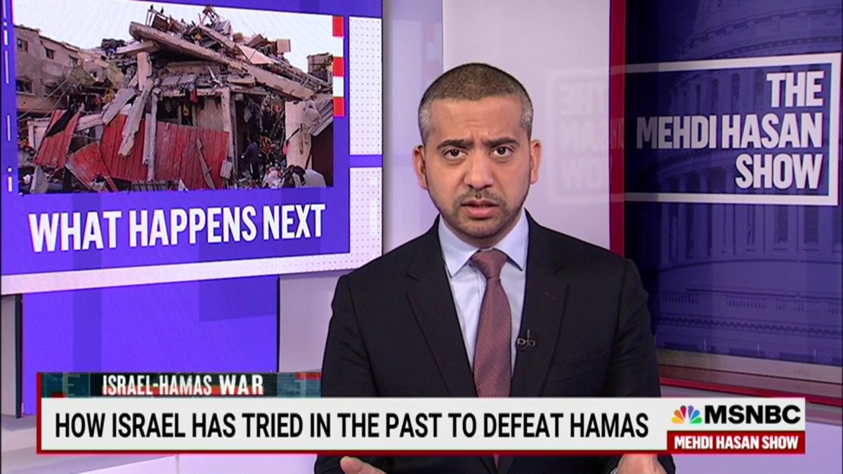 “You cannot kill your way to victory over a foreign, occupied people.” My The Mehdi Hasan Show commentary on how Israel's killing of innocents in Gaza only strengthens Hamas and its recruiting efforts - as America discovered the hard way in Iraq &amp; Afghanistan.