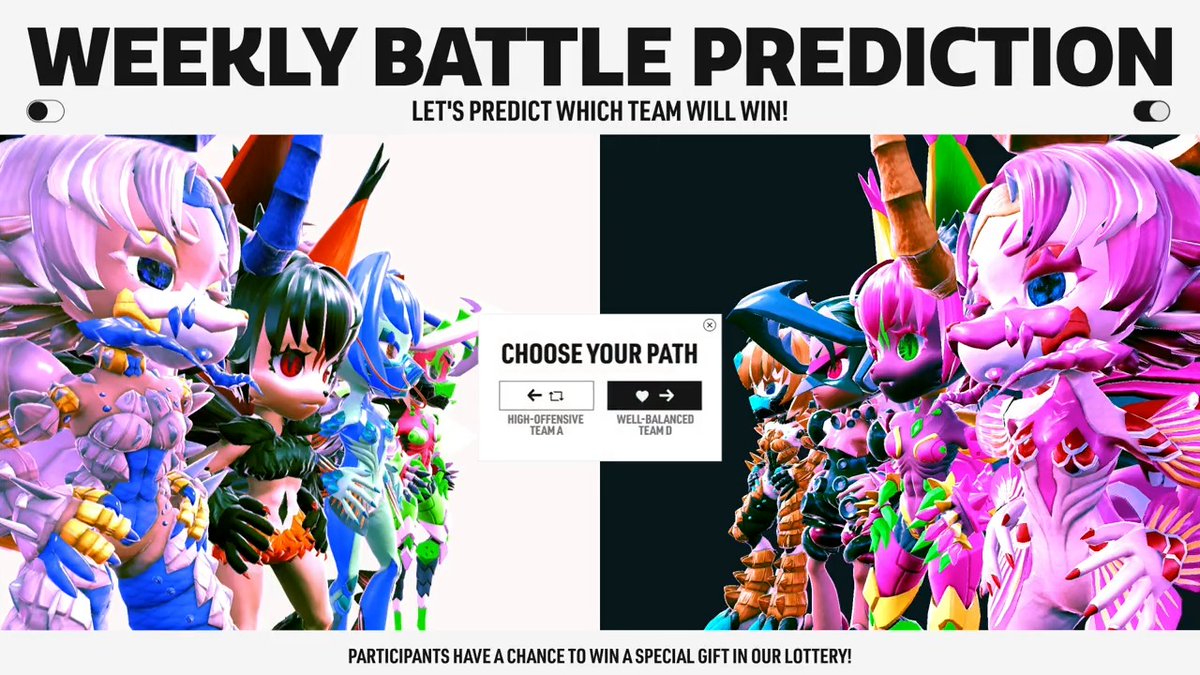 🔥WEEKLY BATTLE PREDICTION🔥 3rd Match (game footage not final) Let's predict which team will win! 🔁High-offensive Team A ❤️Well-balanced Team D Participants have a chance to win a special gift in our lottery! #TOKYOBEAST