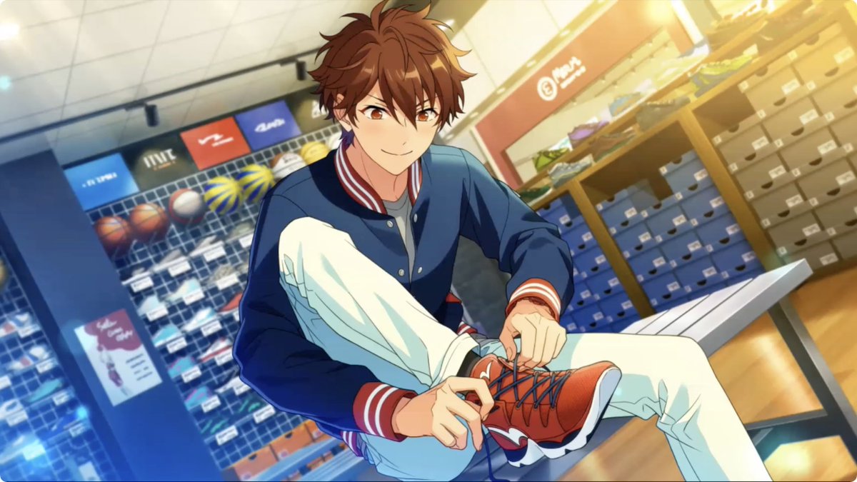 (3/3)【お知らせ】 ⭐5 守沢 千秋のカードは開花前スチルが動く「エモーション」付き💓 アイドルストーリー[夢の日々とヒーロー]のスチルシーンでエモーションが発生するほか、千秋のカードを獲得するとマイルームのイラスト表示で「エモーション」が選択可能になります♪ #あんスタ