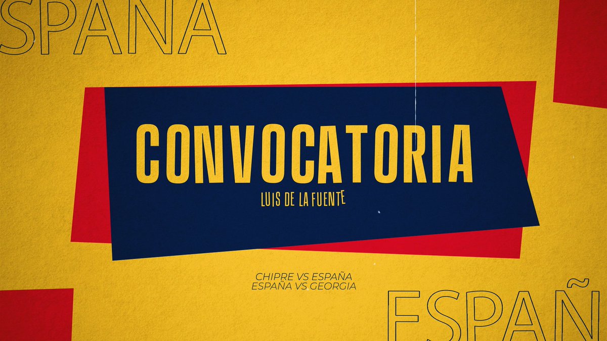🚨 ¡¡ÚLTIMA CONVOCATORIA DE 2023!! Estos son los 2⃣5⃣ futbolistas elegidos por Luis de la Fuente y su cuerpo técnico para los próximos partidos ante Chipre y Georgia de la Fase de Clasificación para la #EURO2024. 💪🏻 ¡¡Queremos cerrar el año con dos victorias más!! #VamosEspaña