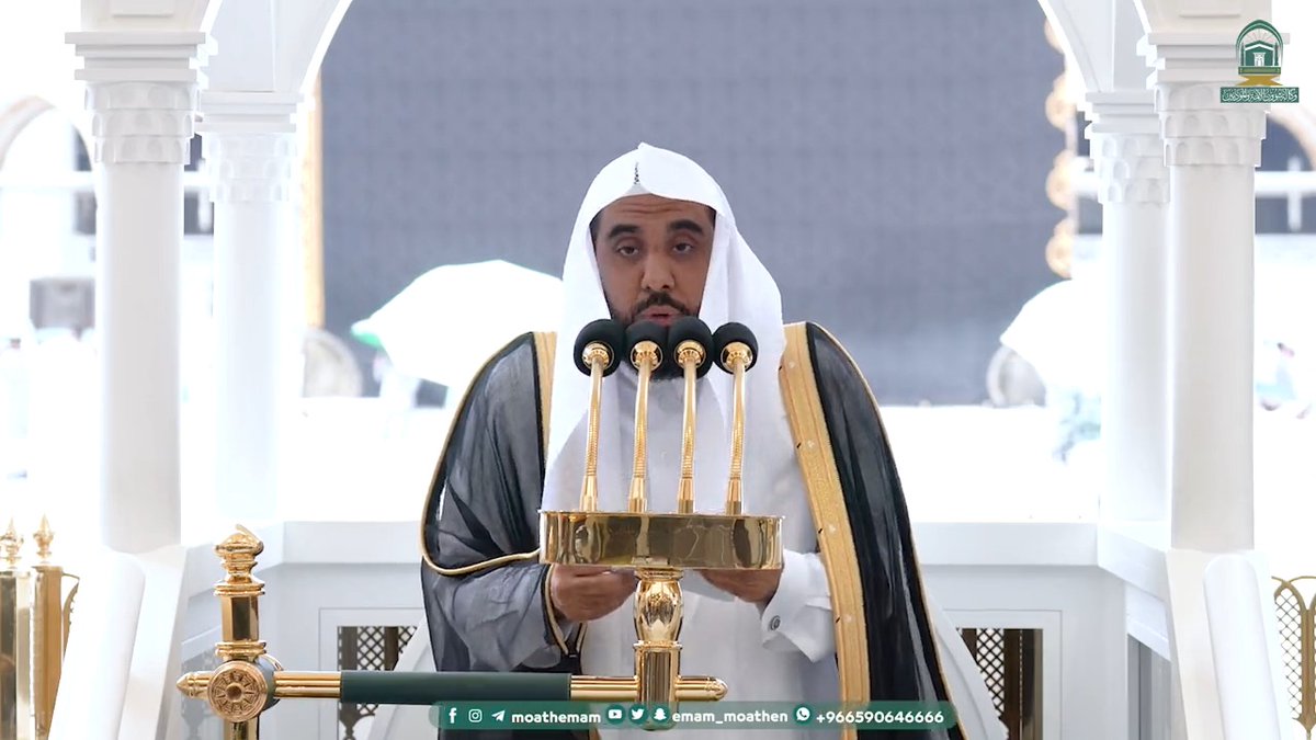 اللهم أنج المستضعفين من المسلمين في فلسطين، اللهم آمن خوفهم وفك أسرهم، اللهم احفظ دينهم وعقيدتهم ودماءهم ونساءهم وأعراضهم، اللهم يارب تأييدًا وتمكينًا. دعاء فضيلة الشيخ أ.د. #عبدالله_الجهني في خطبة الجمعة [٢٦-٤-١٤٤٥هـ] من منبر #المسجد_الحرام . #وكالة_شؤون_الأئمةوالمؤذنين