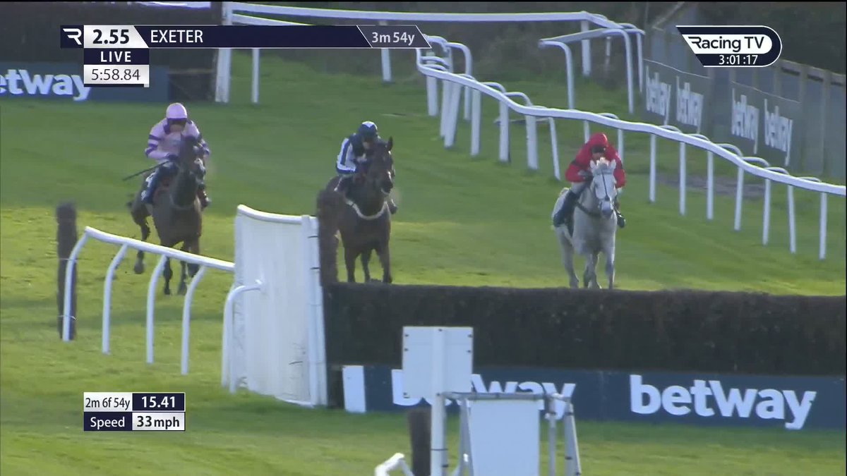 ♥️ Stay Away Fay is all heart! A winning debut over fences for the Albert Bartlett hero for Paul Nicholls OBE &amp; Harry Cobden at Exeter Racecourse