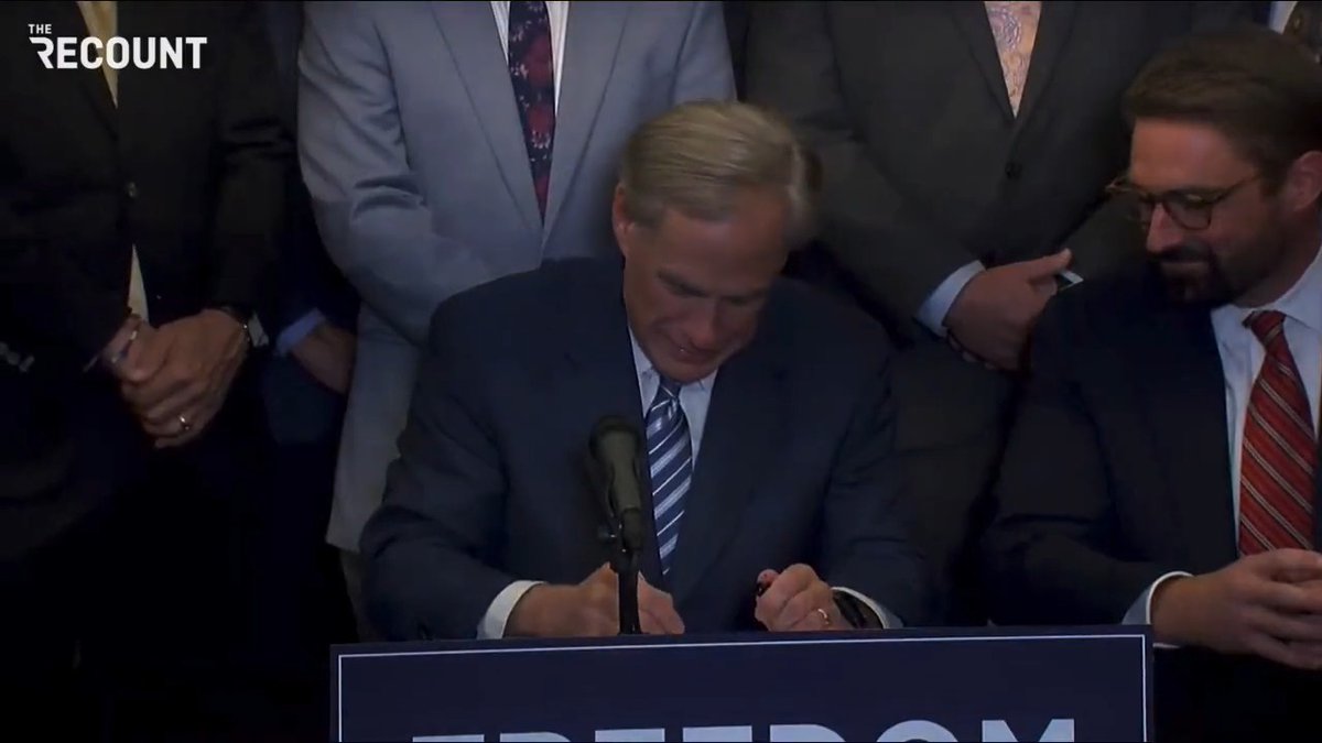 Gov. Greg Abbott (R-TX) signs a bill prohibiting private employers in the state from mandating COVID-19 vaccines. The new law also applies to private doctors’ offices, clinics, or other health care facilities.