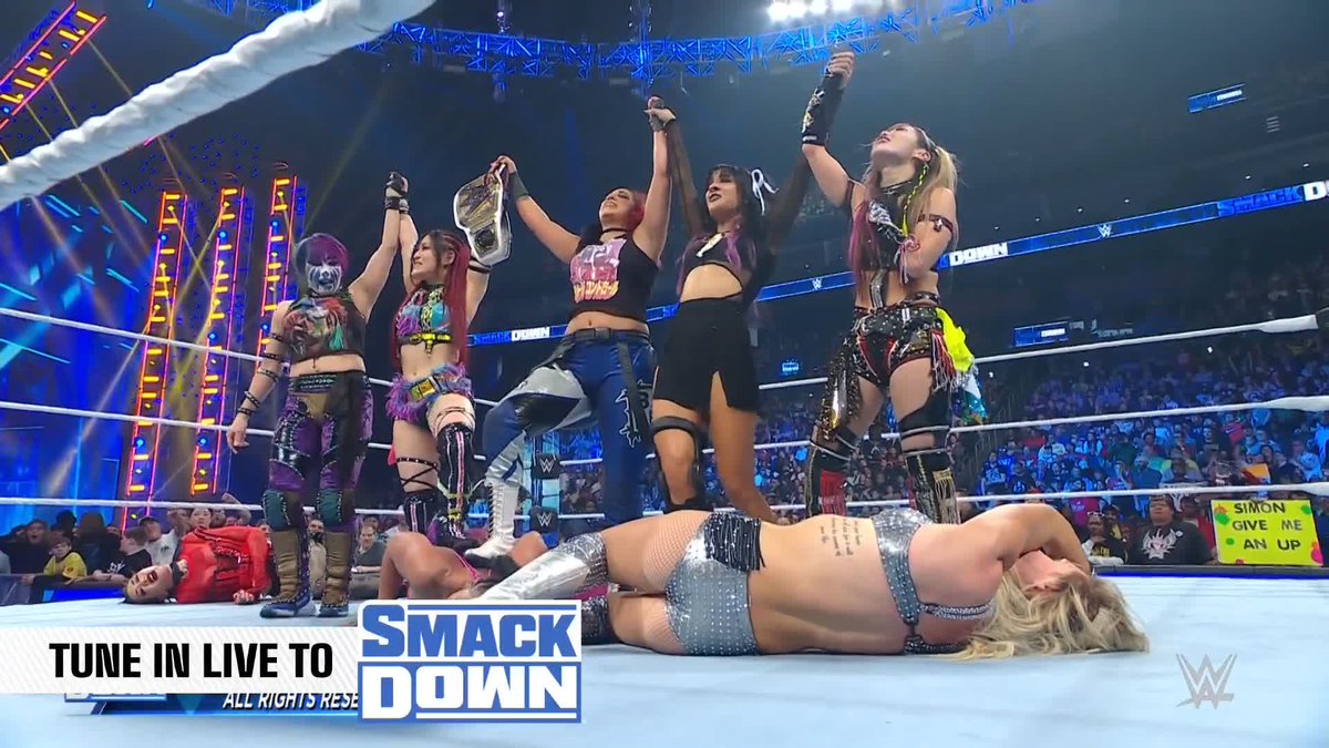 #DamageCTRL is looking stronger than ever. The legendary Empress ASUKA / ไผ่ชฌใฎASUKA็ๅ ๐ค IYO SKY ๐คBayley ๐ค ๐๐๐๐๐๐๐๐๐๐๐ ๐ฎ ๐ค Kairi Sane The landscape of #SmackDown has changed...