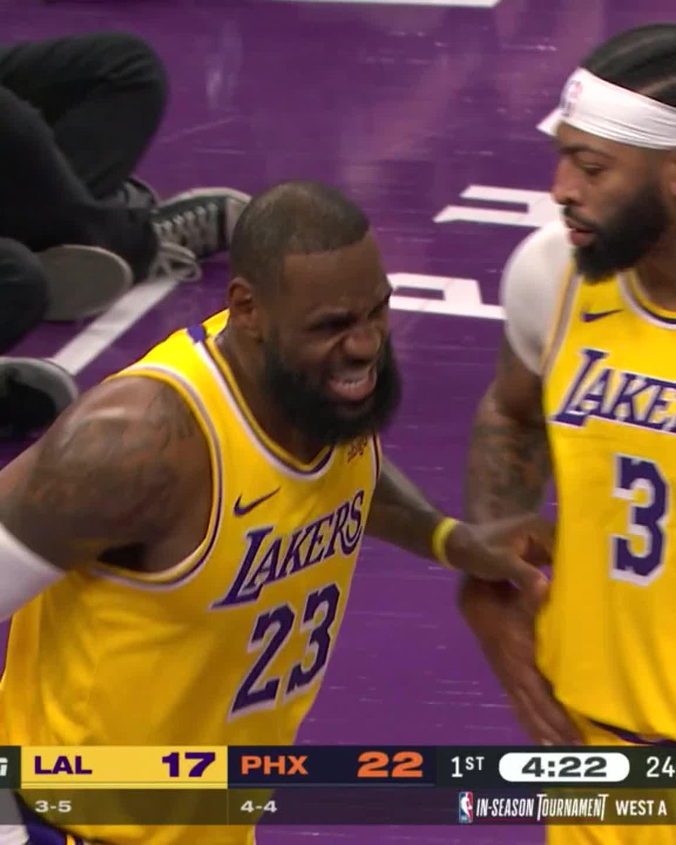 LeBron started limping after this play with KD. He headed to the bench after hitting the free-throws.