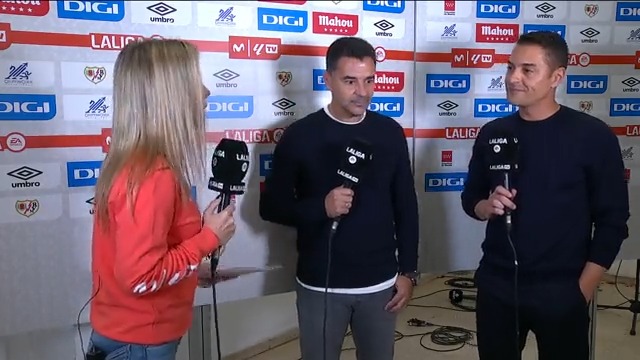 🥰⚽ Casi 4 minutos de PURO FÚTBOL. 🗣 ¡Inma Rodríguez charla con Francisco y Miguel Ángel Sánchez en la previa del #RayoGirona! #LALIGAEASPORTS #BehindLALIGA