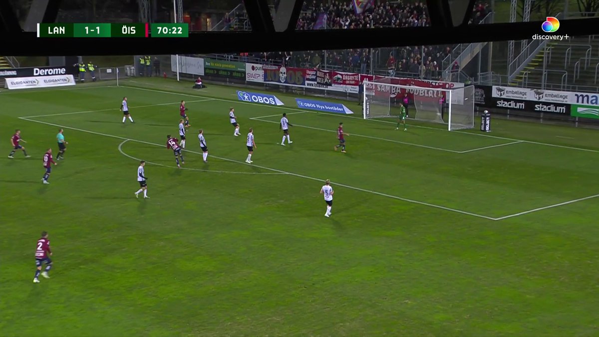 Daniel Paulson skickar upp Örgryte på kvalplats när han sätter 2-1 mot Landskrona BoIS! 🔴🔵 Se matchen på