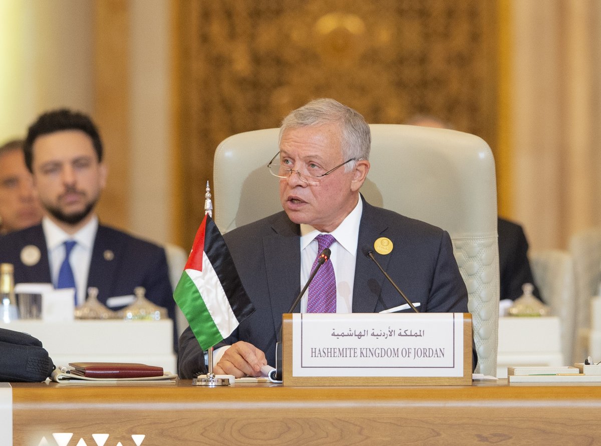 كلمة جلالة الملك عبدالله الثاني في #القمة_العربية_الإسلامية المشتركة غير العادية حول #غزة التي تستضيفها المملكة العربية السعودية في الرياض #الأردن
