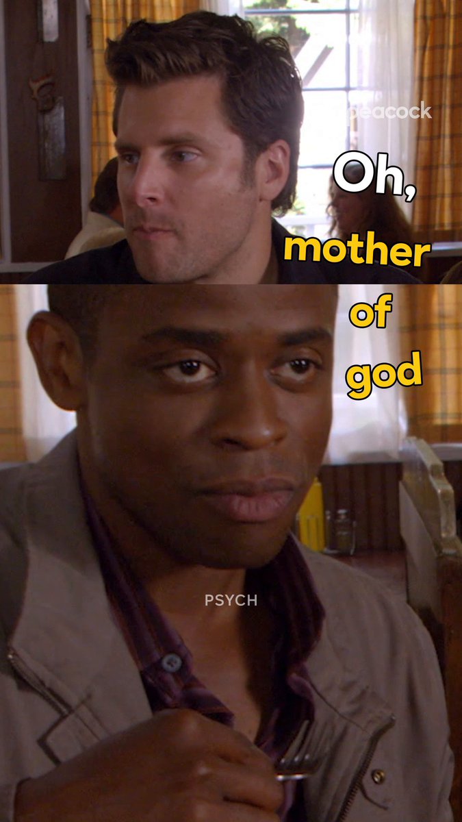 Can't decide if eating with Shawn and Gus would be a dream or a nightmare 🍽️
