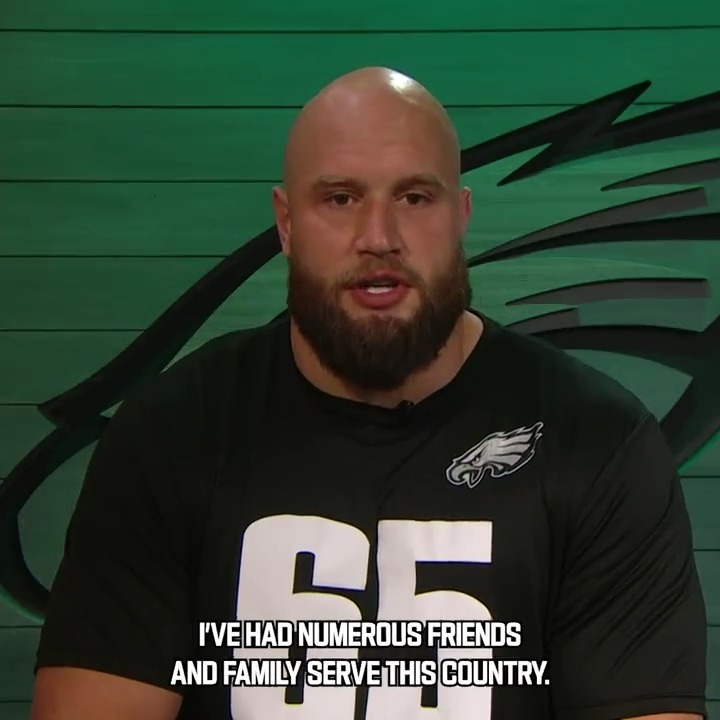 During #SaluteToService, Lane Johnson is showing support and love to Gold Star families, whose loved ones made the ultimate sacrifice while serving our country. We honor their memories, today and every day. ❤️ Lane Johnson | Philadelphia Eagles