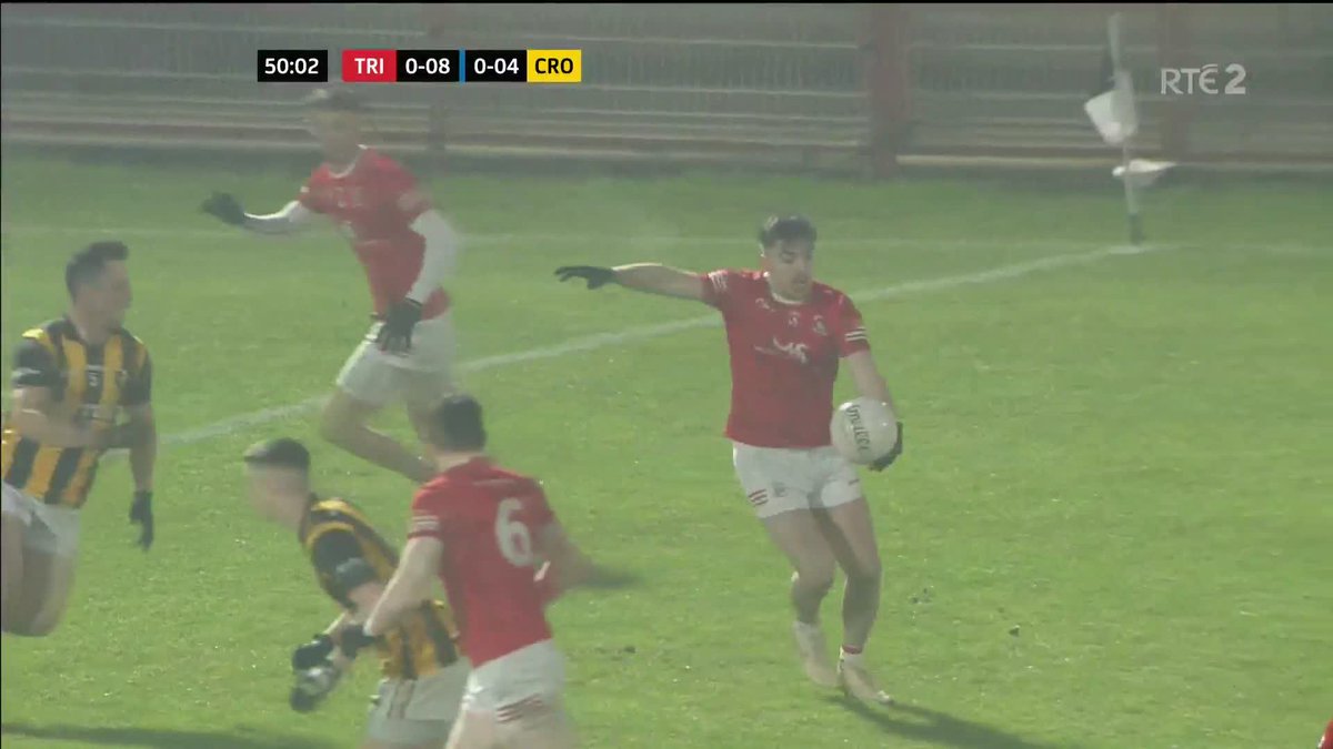 Trillick's Lee Brennan scores a glorious point, featuring a delightful dummy.