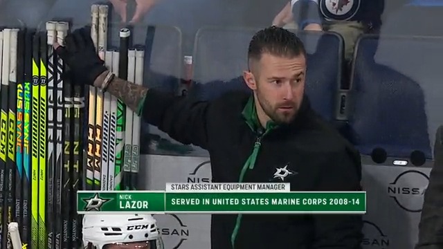 Stick taps to our Veteran, Assistant Equipment Manager and USMC Veteran, Nick Lazor 🏒🇺🇸 Lazor | #TexasHockey