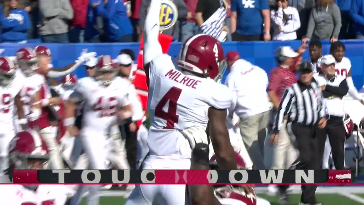 What a game from Jalen Milroe! SIX TOTAL TOUCHDOWNS 📈