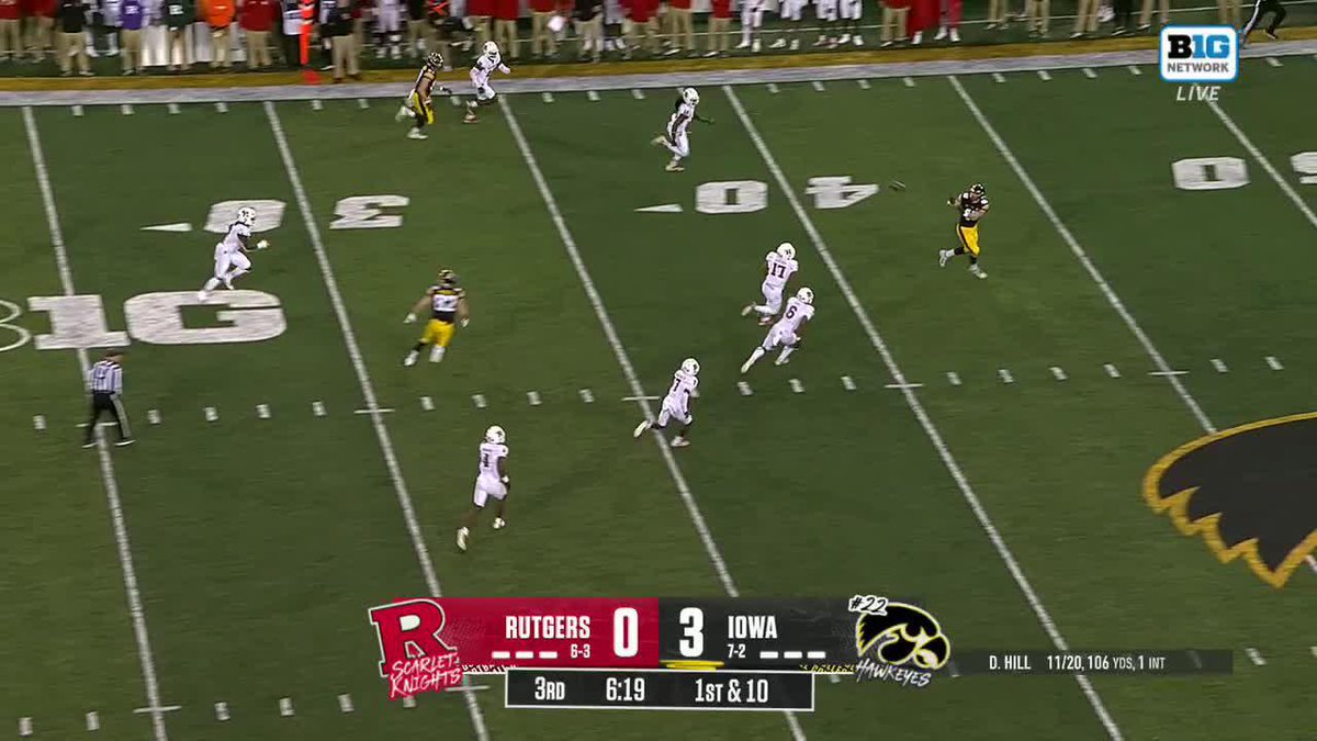 Not a bad first career reception. 😏 Zach Ortwerth x Hawkeye Football 📺: Big Ten Network