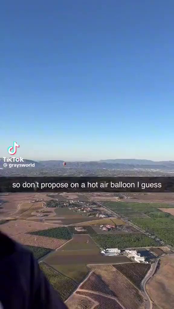 Never propose in a hot air balloon.
