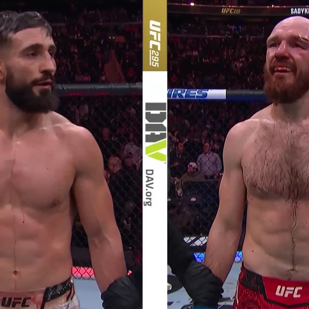 What a battle between these two 👊 This fight goes to a majority draw #UFC295