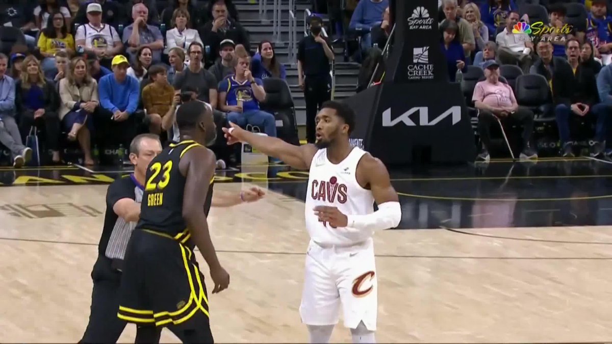 Draymond Green was ejected from the game after this altercation with Donovan Mitchell.