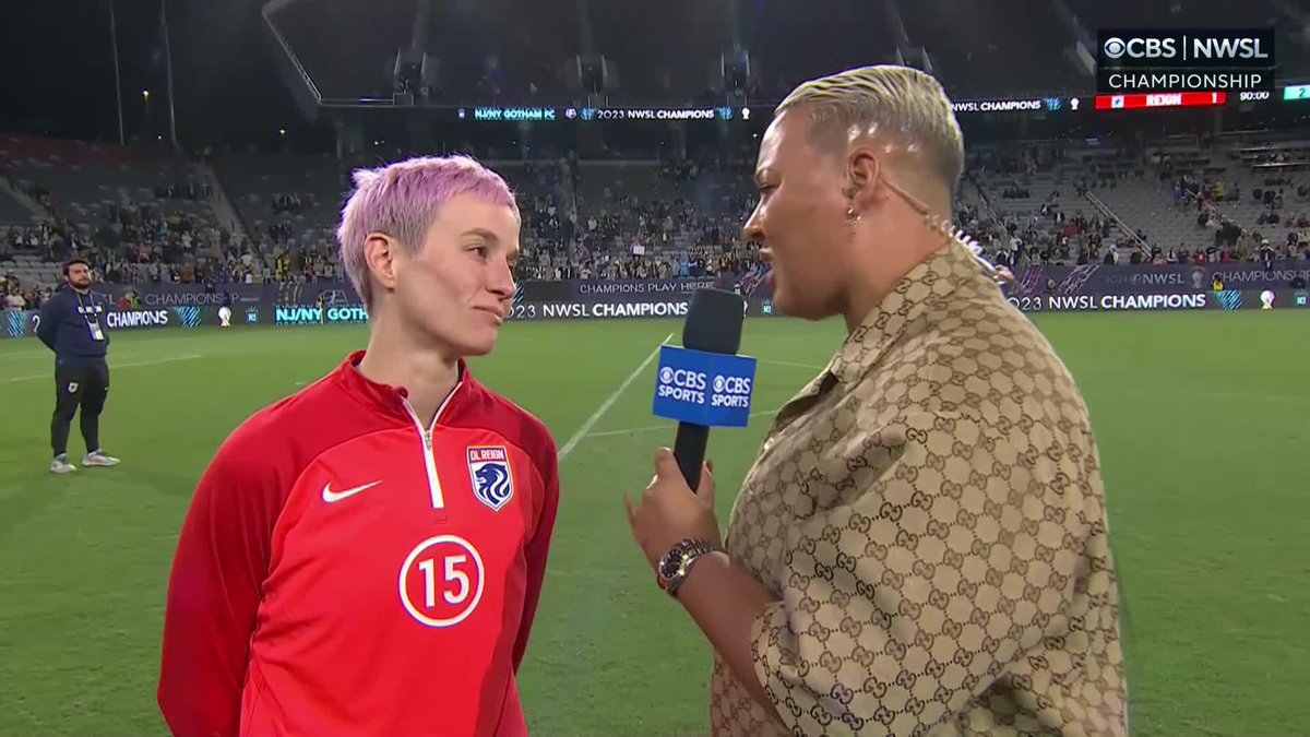 “Thank you to everyone who’s been on the journey for all this time.” @mrapinoe's final words after the #NWSLChampionship. 😢