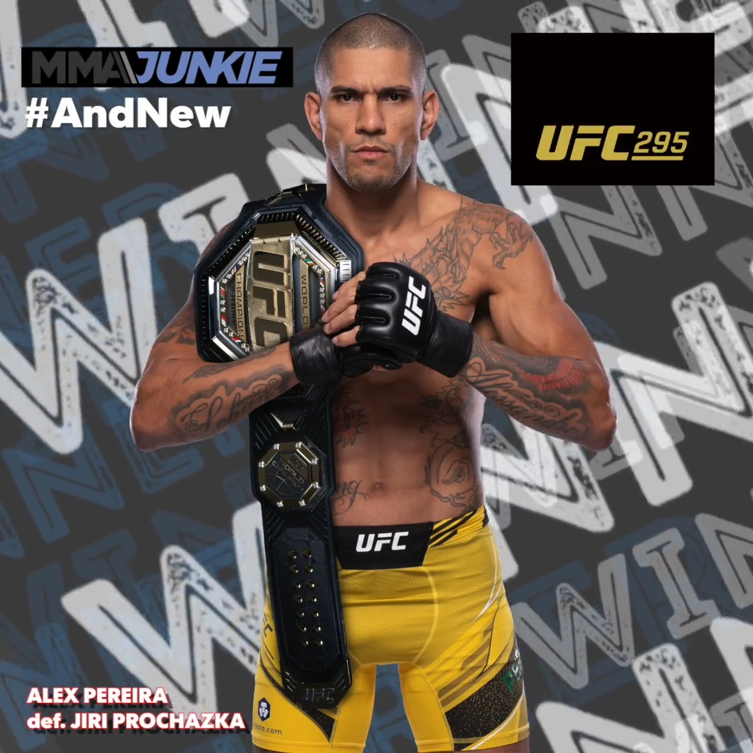 #UFC295 results: Alex Pereira (Alex "Poatan" Pereira) def. Jiri Prochazka via KO (punches) Round 2, 4:08 – to win vacant light heavyweight title Full coverage: