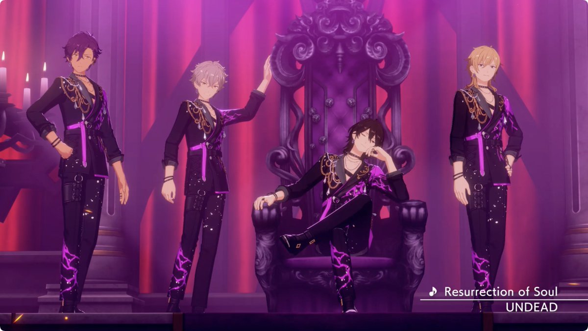 【お知らせ】 11月15日〜 『UNDEAD』のユニット新曲クライマックスイベント『分かれ道＊憧れた姿とフラッシュバック』を開催予定💫 イベント楽曲『Resurrection of Soul』のMVを先行公開します❗ イベント予告はXとアプリ内に掲載中！ #あんスタ