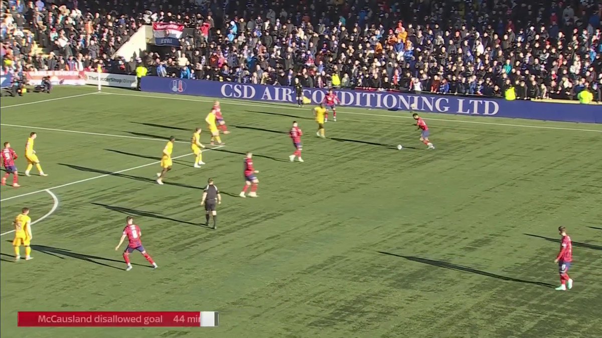 🗣️ "I don't think there's enough in it, the goal should stand. It's a brilliant finish!" James McFadden and Kris Boyd believe disallowing McCausland's goal for Rangers was harsh. Watch the second-half action live NOW on Sky 📺
