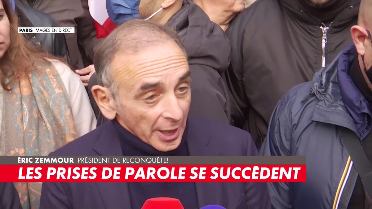 🇫🇷📺 "Je trouve ça culotté de la part de ces gens qui ont tout fait pour qu’il y ait de plus en plus d’immigrés venus de contrées musulmanes de nous le reprocher à nous", a déclaré Éric #Zemmour au sujet de sa présence à la #Marchecontrelantisemitisme.