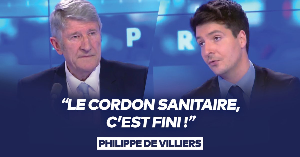 Les Français ne sont plus dupes : le cordon sanitaire, c’est fini. Les gens fréquentables ne sont plus les mêmes. Les gens fréquentables, ce sont ceux qui ont raison et les gens infréquentables, ce sont ceux qui nous ont amenés là où nous en sommes aujourd’hui. Les hommes politiques qui ont fait en sorte que des parties du territoire échappent à la souveraineté française, à l’identité française, à la civilisation française, ne sont plus fréquentables. Jean-Luc #Mélenchon refuse d’aller à la #manifestationcontrelantisemitisme mais… a participé à celle contre l’#islamophobie : il a choisi sa cause. Il a fait un choix de vie, un choix de fin de vie. 🔴Voir l'émission complète : #FaceAPhilippeDeVilliers #FADV #CNews