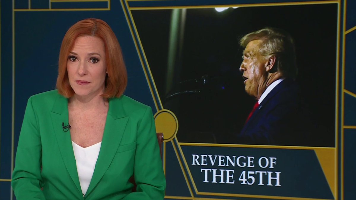 .Jen Psaki: "Donald Trump would prosecute anyone he deems an enemy, unleash troops on protestors, and essentially unravel the rule of law as we know it... But sure, Joe Biden is three years older and occasionally trips."