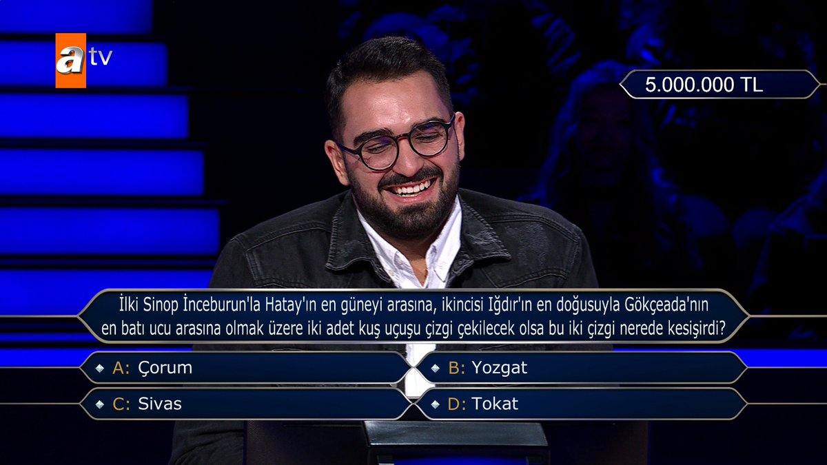Milyoner'deki ilk 5 milyon TL'lik soru soruldu. Cevabı biliyor musunuz? #5milyonluksoru