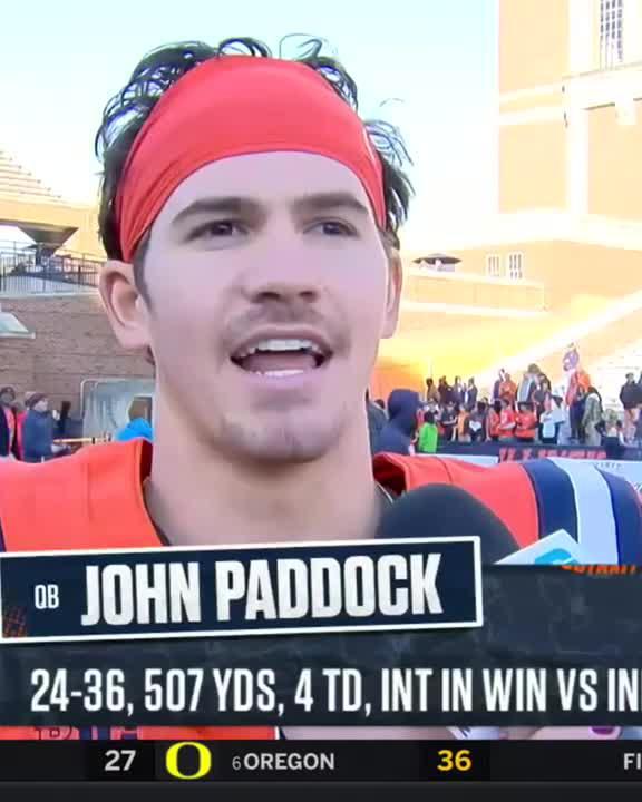 ☑️ Legendary performance ☑️ Legendary interview John Paddock is turning a lot of people into fans these last two weeks. John Paddock x Illinois Football