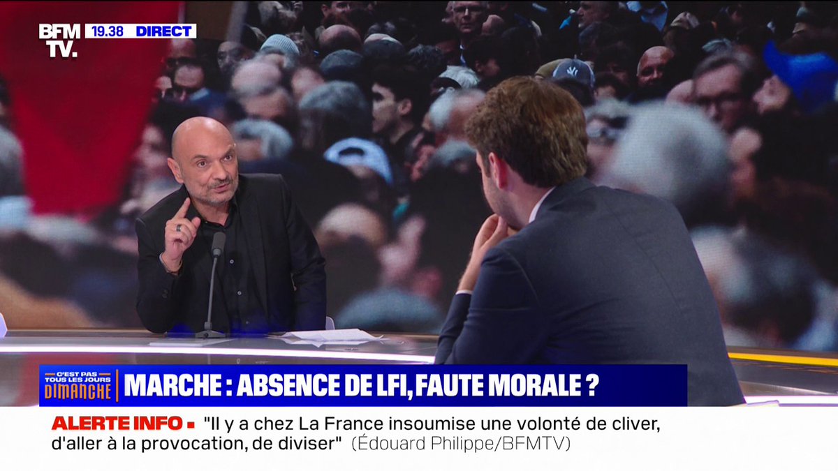 Richard Malka: "Jean-Luc Mélenchon est devenu le héros du pire journal de néonazis de ce pays, Rivarol [...], il devrait être marqué du sceau de l'infamie"