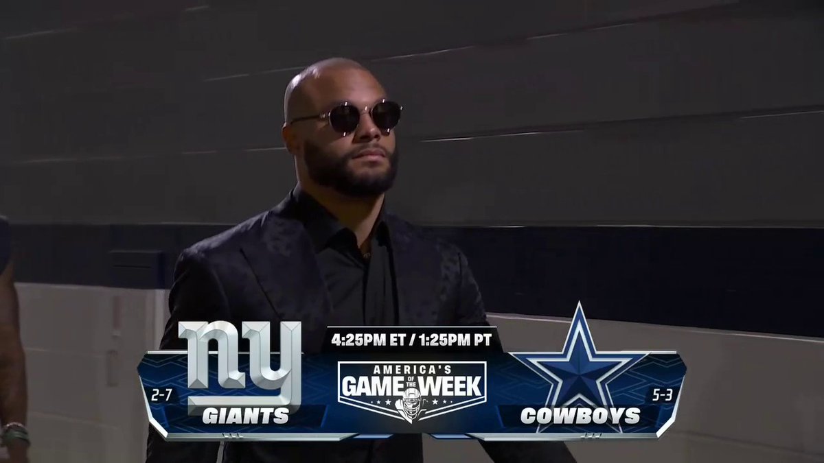 Dak dressed for the Giants funeral