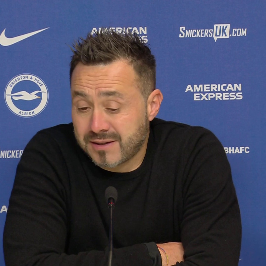 🗣️ "I don't like 80 per cent of referees in England" Roberto De Zerbi speaking after he was booked and Mahmoud Dahoud sent off in Brighton's 1-1 draw with Sheffield Utd ⬇️