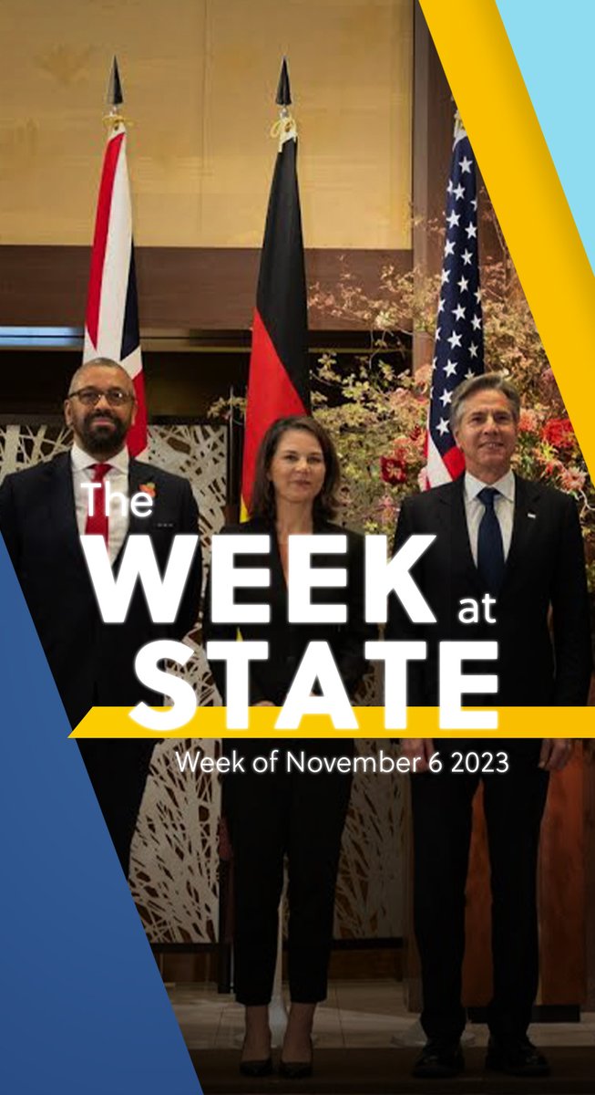 In “The Week at State,” Secretary Antony Blinken continues his travels with stops in Ramallah, Baghdad, Ankara, Tokyo for the G7 Ministers’ Meeting, Seoul, and New Delhi. Head over to for the latest on all the Secretary’s travel.