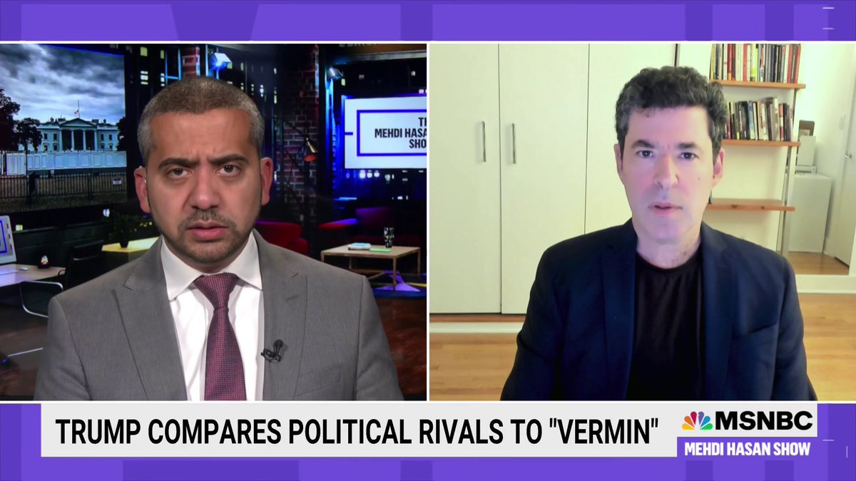 “It doesn’t echo ‘Mein Kamph,’ this is textbook ‘Mein Kampf.'" Fascism expert and Yale professor Jason Stanley, to me, on Trump's disgusting attack on "vermin" and the left yesterday in his Veteran's Day remarks: