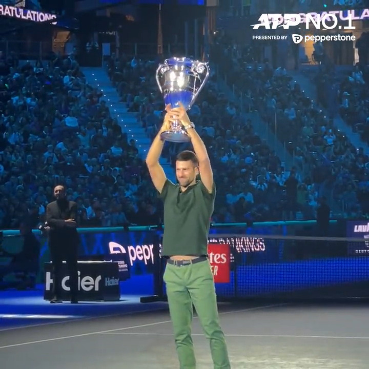 Raise it high, Novak Djokovic 🏆 #NittoATPFinals