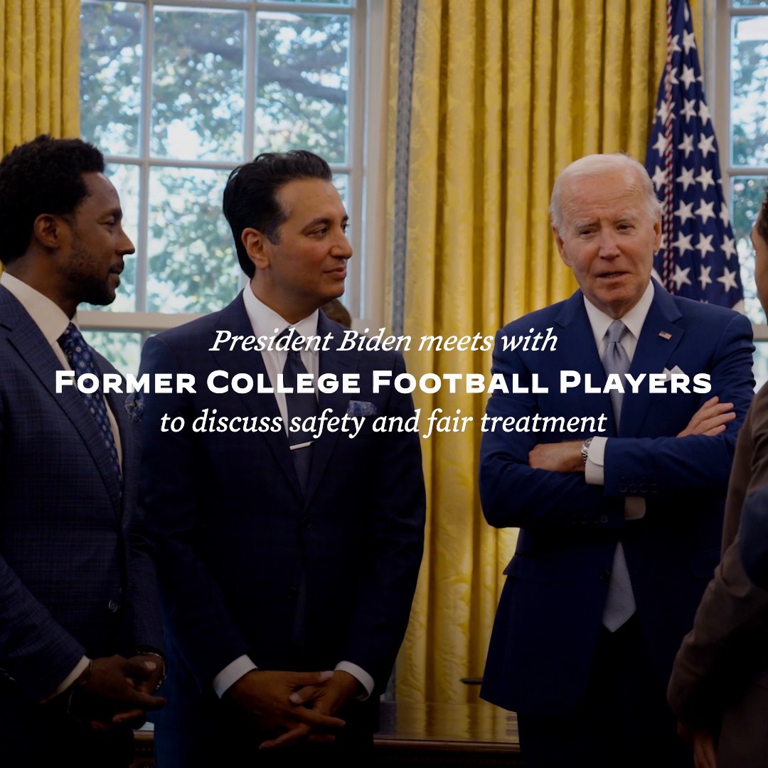 I met with advocates last week who shared the importance of health and safety for student athletes. Not just for the biggest names, but for everyone.