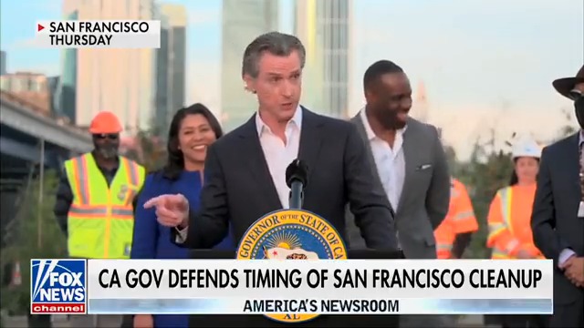 NEW - Newsom on Xi's visit: "I know folks say, 'Oh, they're just cleaning up this place because all these fancy leaders are coming into town.' That's true because it's true."