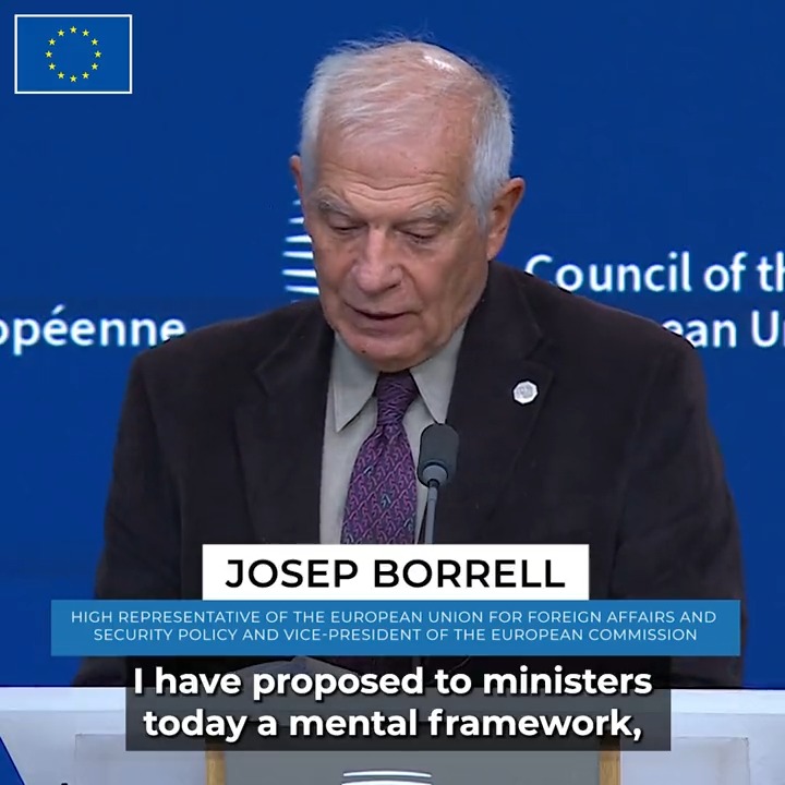 HR/VP Josep Borrell Fontelles after today's Foreign Affairs Council: "Three 'yeses' and three 'noes' to frame our action on #Gaza. The EU must get more involved".
