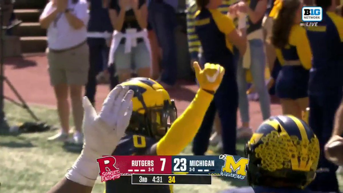 Everyone seems surprised by Kenneth Grant’s blazing speed running down Kaytron Allen, but I’m old enough to remember when he chased Sainristil down the field on that pick 6 for an epic block. 78 is a force 🔥