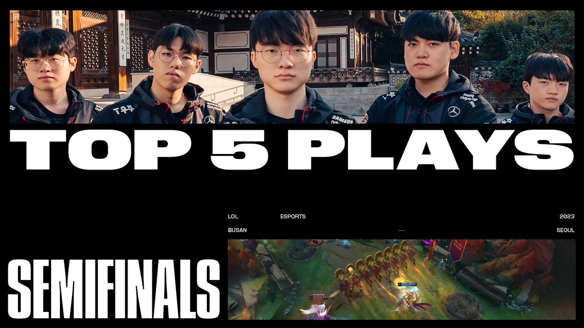 GOLDEN ROAD STOPPED! 🤯 Here are your Top 5 Plays from the #Worlds2023 Semifinals!
