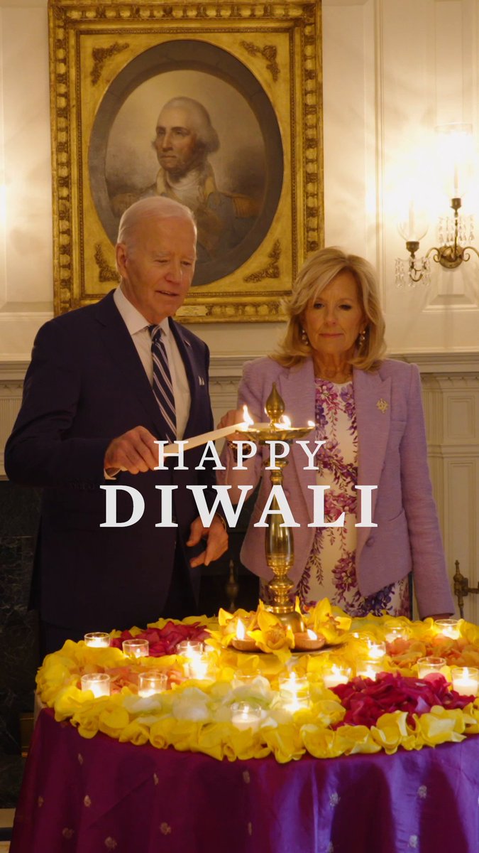 Today, Jill and I lit the Diya to symbolize Diwali’s message of seeking the light of wisdom, love, and unity over the darkness of hate and division. May we embrace the enduring spirit of this holiday and of our nation – and reflect on the strength of our shared light.