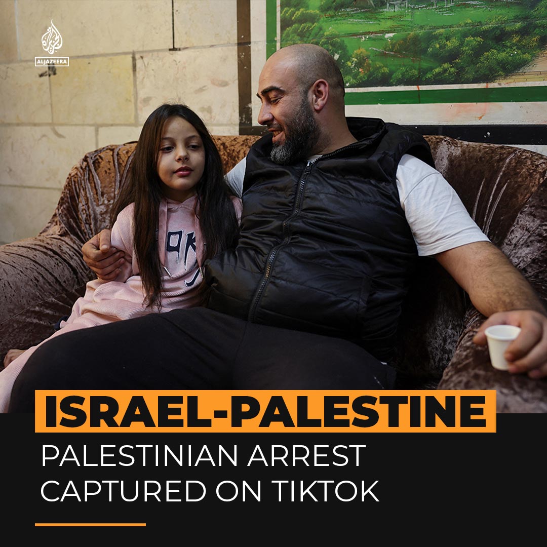 A Palestinian man was beaten and arrested by Israeli forces during a TikTok live. He says he was questioned about his social media accounts before being released ⤵️