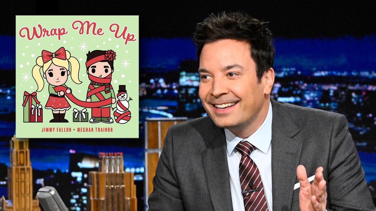 Jimmy and Meghan Trainor are releasing their new Christmas song “Wrap Me Up” this Friday! 🎁 #FallonTonight #WrapMeUp